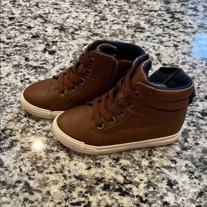 Classic Brown Kids' High-Top Sneakers